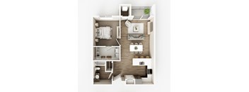 B1 Floor Plan at The Haven on Veterans, Fargo, ND