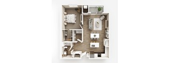 B3 Floor Plan at The Haven on Veterans, Fargo, 58104