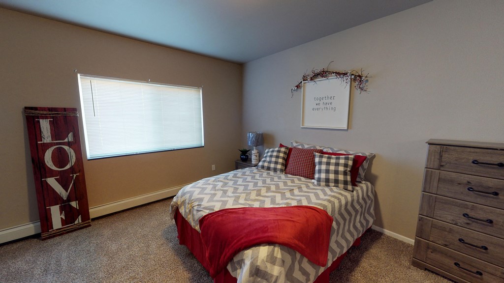 Comfortable Bedroom at Cascades of Mandan, Mandan