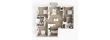 D1 Floor Plan at The Haven on Veterans, Fargo