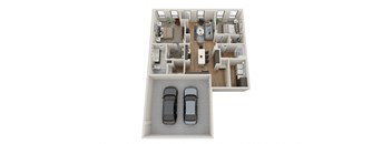 2 Bed 2 Bath Floor Plan at EagleRidge Plaza Residences, Fargo