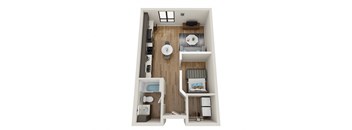 A1 Floor Plan at EagleRidge Plaza Residences, Fargo, North Dakota