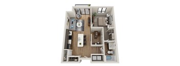 B1 Floor Plan at EagleRidge Plaza Residences, North Dakota