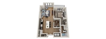 B2 Floor Plan at EagleRidge Plaza Residences, North Dakota, 58104