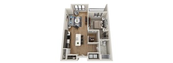 B2 Type A Floor Plan at EagleRidge Plaza Residences, Fargo, ND