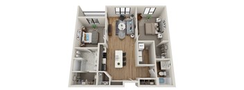 C1 Floor Plan at EagleRidge Plaza Residences, Fargo, 58104