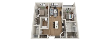 C1 Type A Floor Plan at EagleRidge Plaza Residences, Fargo, North Dakota