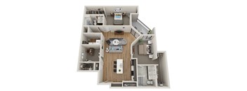 D Floor Plan at EagleRidge Plaza Residences, North Dakota