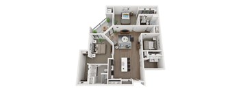 D Floor Plan at EagleRidge Plaza Residences, North Dakota