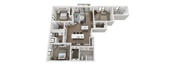 F Floor Plan at EagleRidge Plaza Residences, North Dakota, 58104