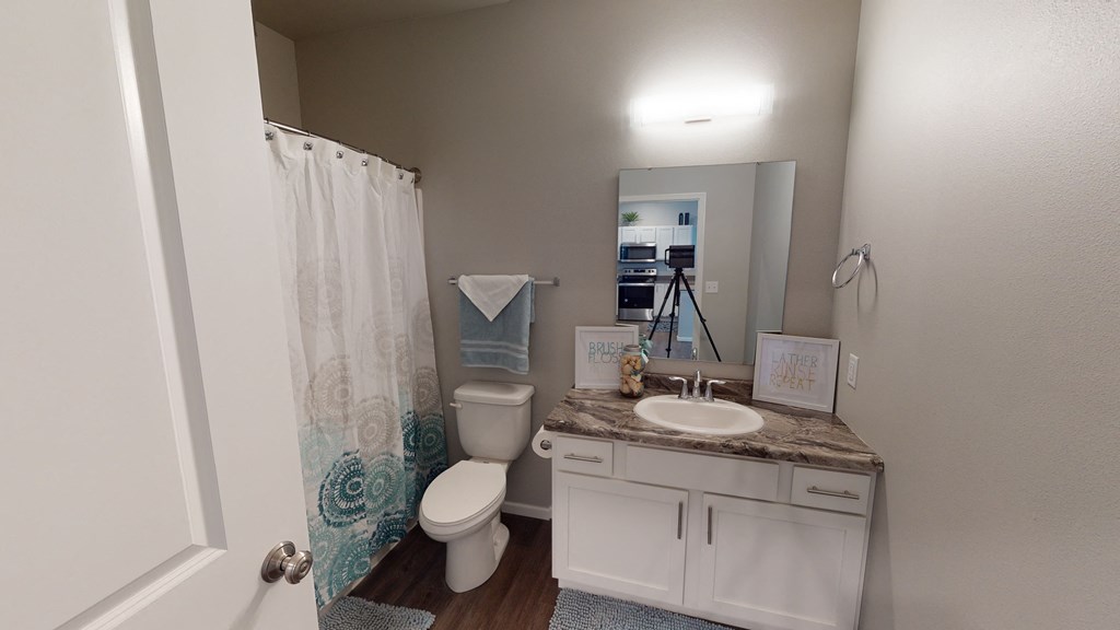 Modern Bathroom at First Street Lofts in Downtown Bismarck, Bismarck, ND