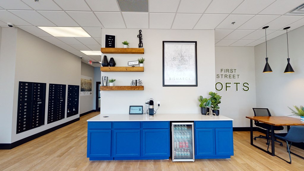 Lobby Reception at First Street Lofts in Downtown Bismarck, Bismarck, North Dakota