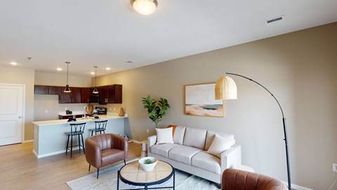 Living And Kitchen at The Haven on Veterans, Fargo, 58104