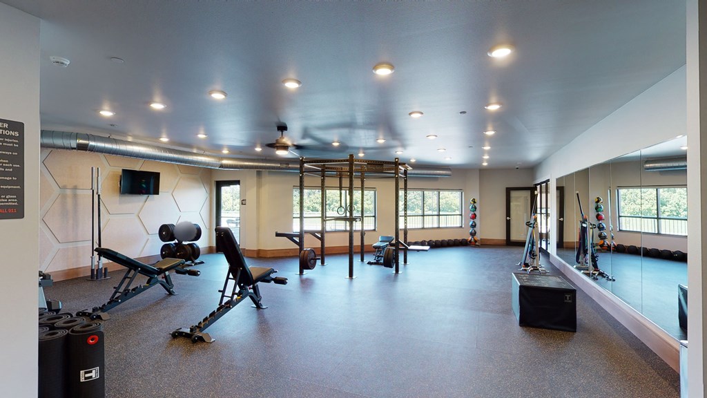 weight and yoga studio at Northern Lights a Lifestyle-Driven Community, North Dakota