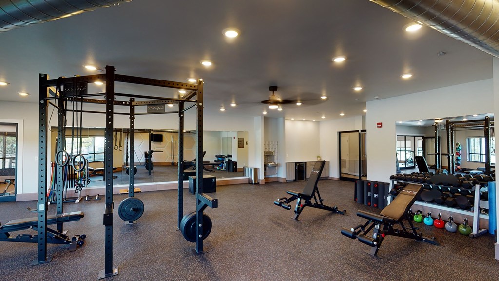 weight and yoga studio at Northern Lights a Lifestyle-Driven Community, West Fargo, North Dakota