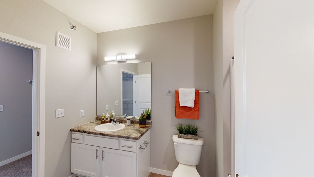 bathroom at Northern Lights, West Fargo, North Dakota