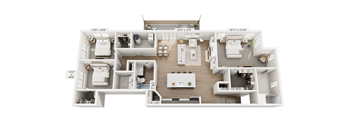A floor plan of an apartment with dimensions and room layout.