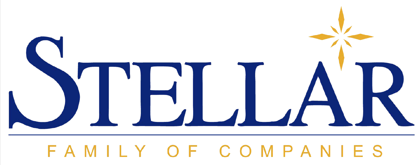 The image is a logo for a company named Stellar, which is a family of companies.