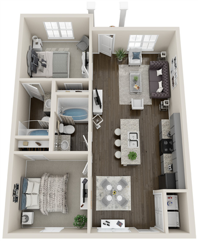 2x2 floorplan - Photo Gallery