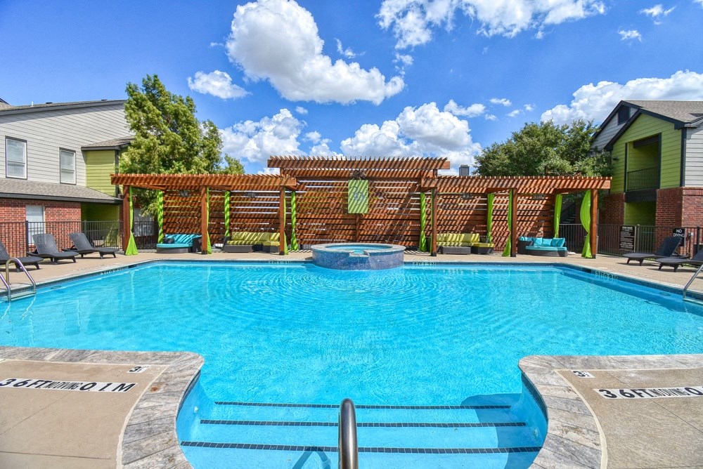 our apartments have a large resort style swimming pool