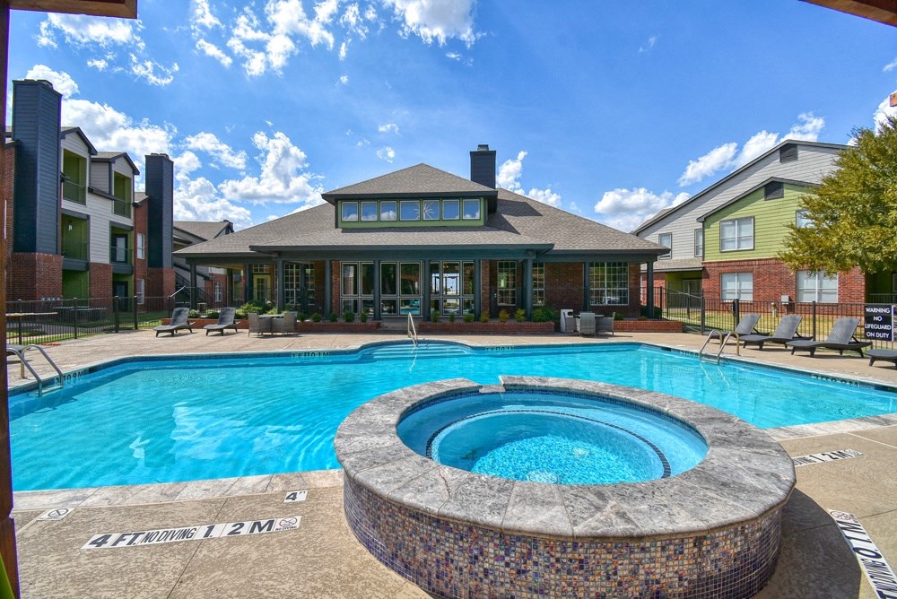 our apartments have a resort style pool with a jacuzzi and a clubhouse
