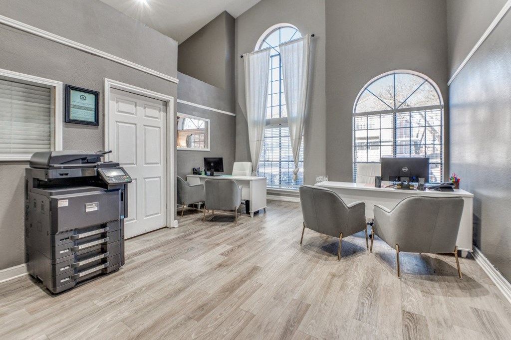 Brightly Decorated Leasing Office at Foxborough Apartments, Texas, 75061