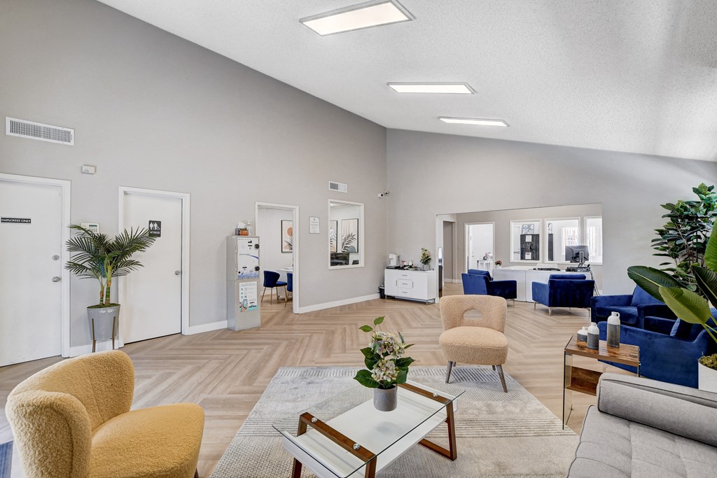 the inviting lobby at Summer Meadows, Las Vegas