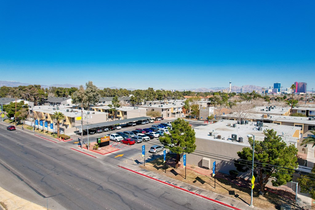 aerial of entrance at Summer Meadows, Las Vegas