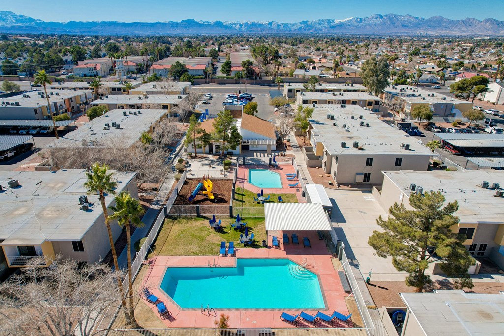 aerial of amenities at Summer Meadows, Las Vegas