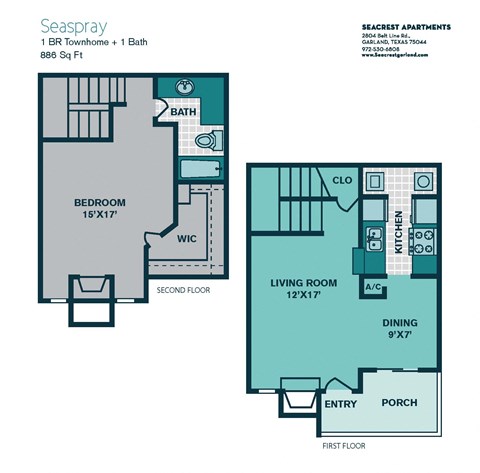 1 Bedroom T1 - 886sqft - SEASPRAY at Seacrest Apartments, Texas