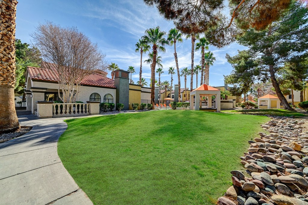 Yard at Desert Vistas Apartments, Las Vegas, Nevada, 89142