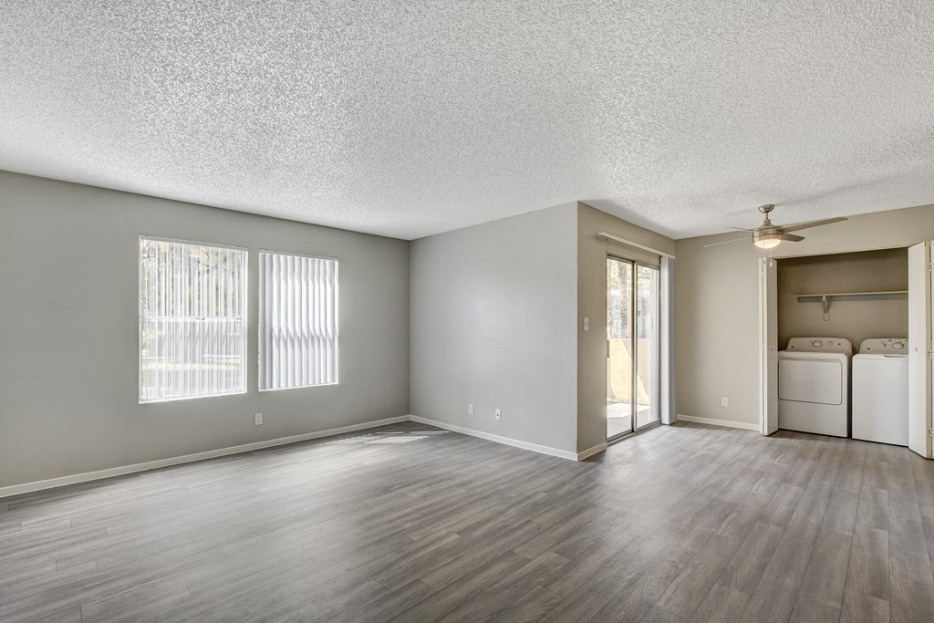 Empty living room at Citrus Apartments, Las Vegas, Nevada, 89101
