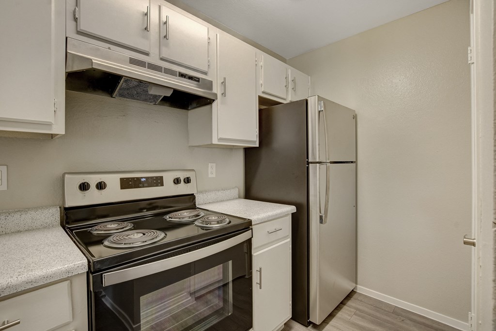 kitchen with Refrigerator at Citrus Apartments, Las Vegas, NV, 89101