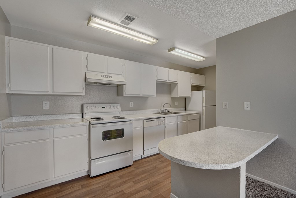 kitchen with white cabonets at Citrus Apartments, Las Vegas, Nevada