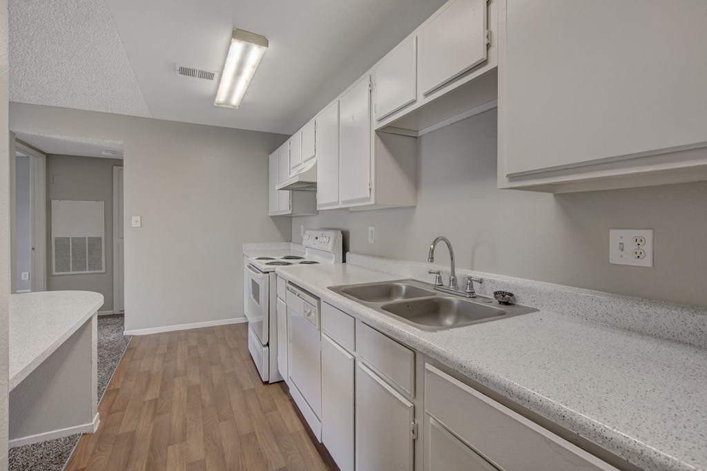 kitchen with gas stove at Citrus Apartments, Las Vegas, Nevada, 89101