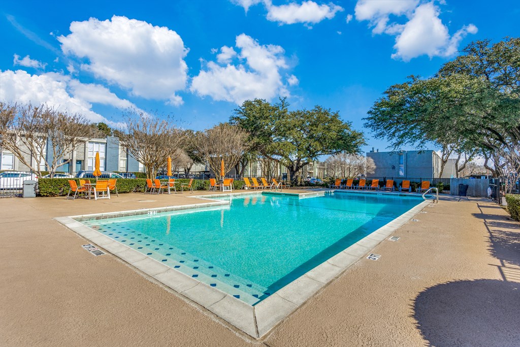 Sparkling Pool at Falls on Clearwood Apartments, Texas
