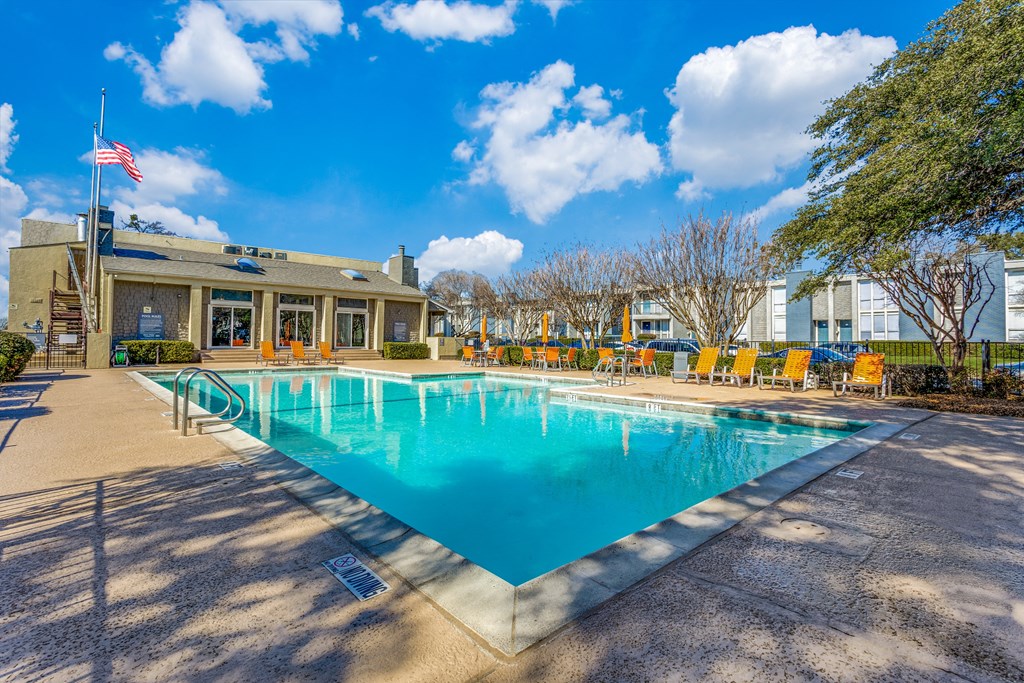 Blue Cool Swimming Pool at Falls on Clearwood Apartments, Richardson, TX, Texas, 75081