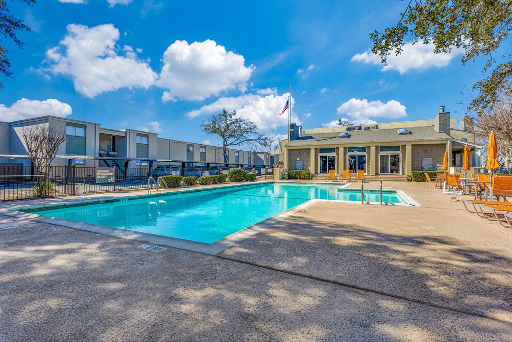Glimmering Pool at Falls on Clearwood Apartments, Texas, 75081