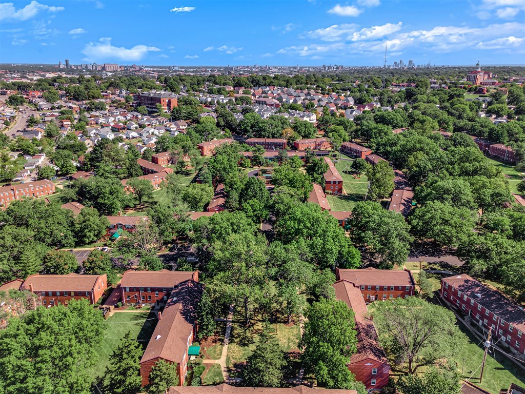 aerial view at Hampton Gardens, Saint Louis, Missouri