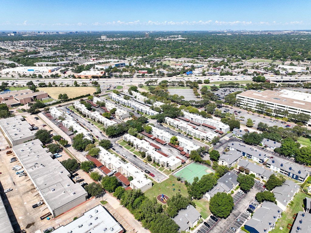 aerial view at Falls on Clearwood Apartments, Richardson, TX, 75081
