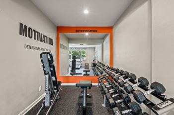 the gym at the enclave at woodbridge apartments in sugar land, tx
