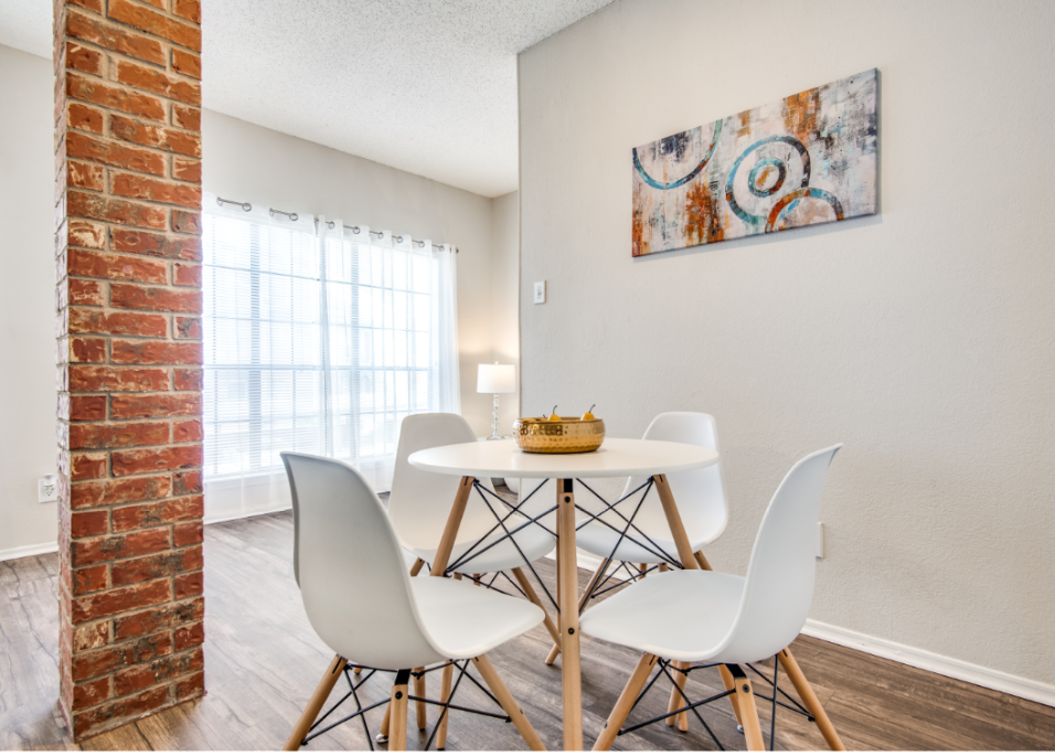 Elegant Dining Room at Foxborough Apartments, Irving, TX
