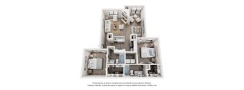 a 3d floor plan of a home