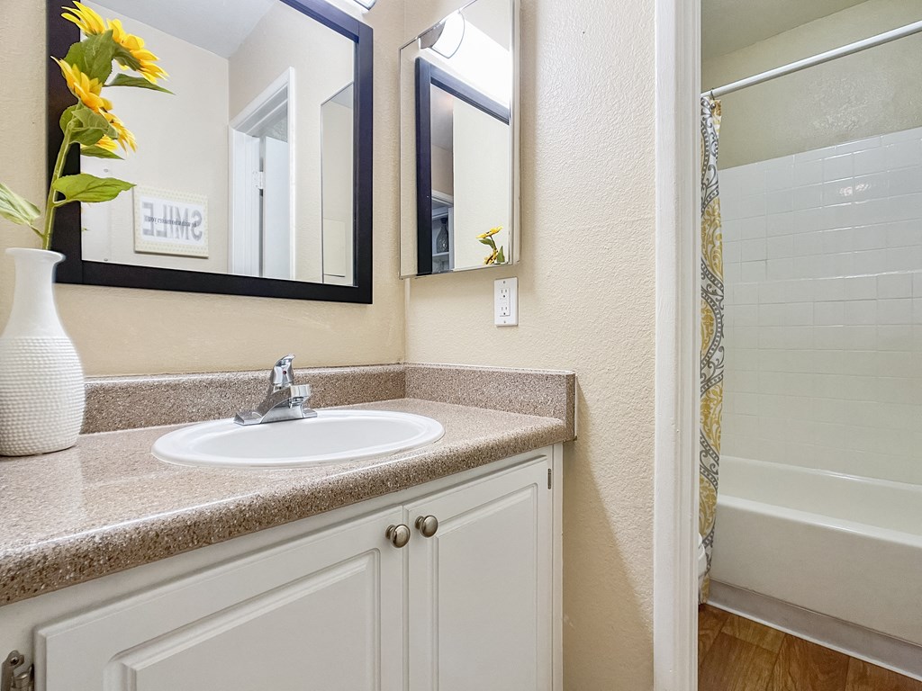 Studio Apartment - Bathroom at Valencia Park, Phoenix, Arizona, 85008