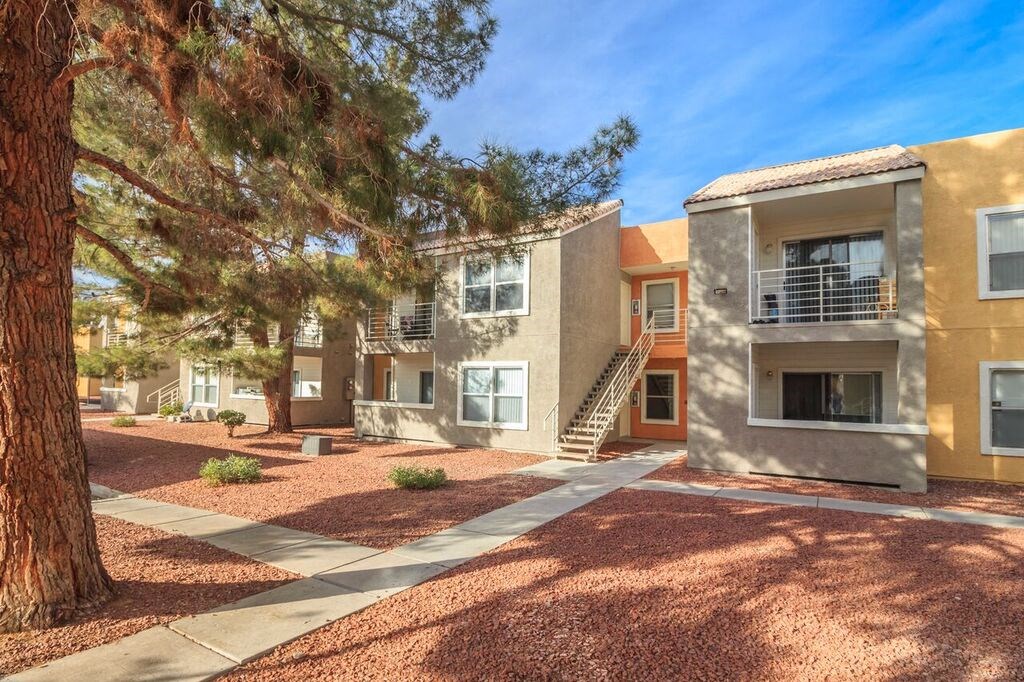 Exterior view with trees at Citrus Apartments, Las Vegas, Nevada, 89101