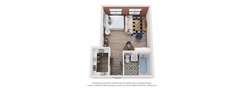 bedroom floor plan at the residences at silver hill in suitland, md
