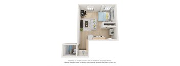 D1 Floor Plan at Vision on Lombard, Baltimore Maryland