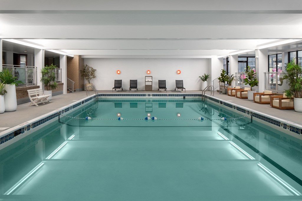 a swimming pool in the lobby at Vision on Lombard, Baltimore, 21201
