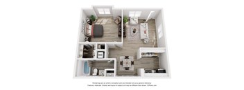 a 1 bedroom floor plan  950 sq ft