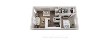 A2 Floor Plan at Bellaire Oaks Apartments, Houston, TX, 77096